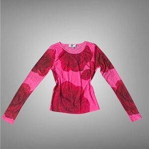 Madden Girl Vibrant Pink and Red Blouse